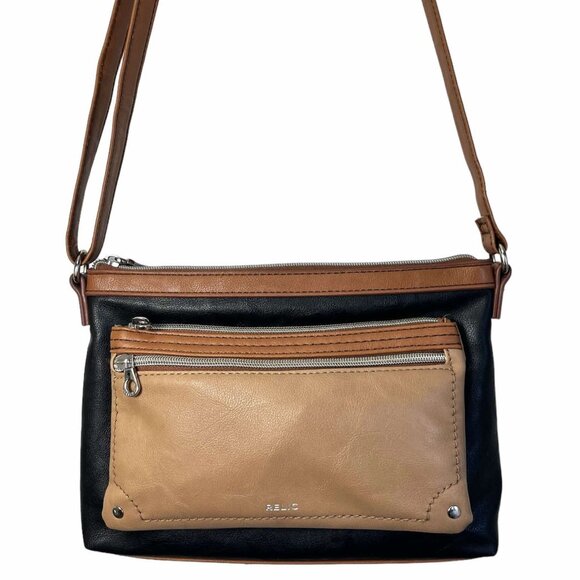 RELIC by FOSSIL Two Tone Brown and Light Brown Color Vegan Leather - Picture 4 of 15